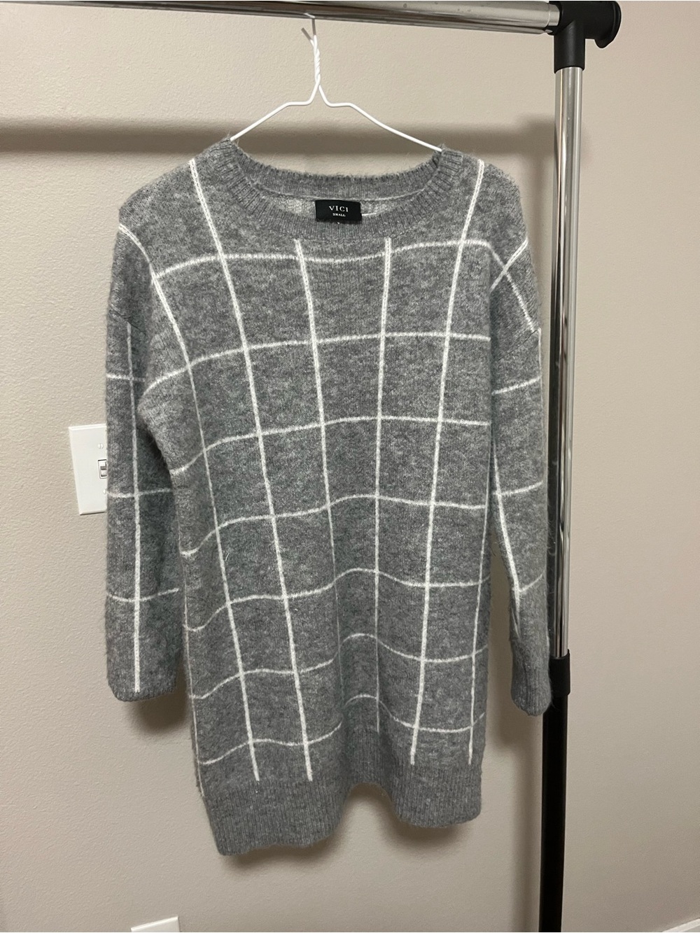VICI Gray Knit Sweater Dress